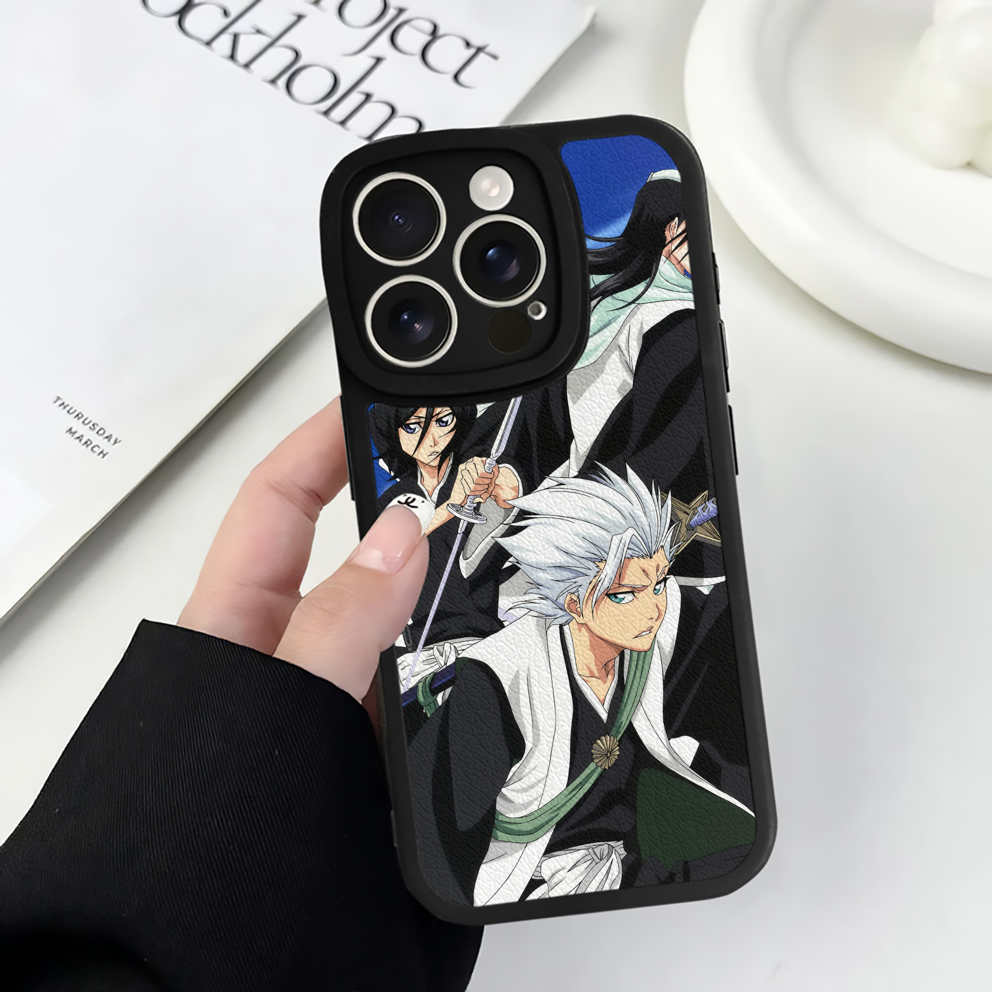 （画像用） ブリーチ BLEACH 【iPhone 16シリーズ対応】シリコンスマホケース（レザー調） 材質：シリコン